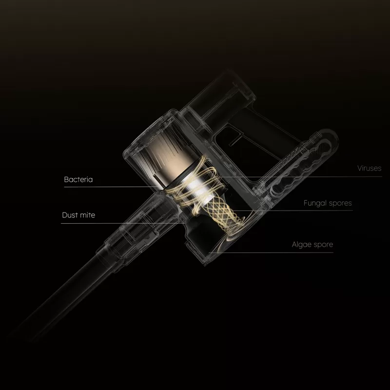 dsv802 stick vacuum cordless filtration effect