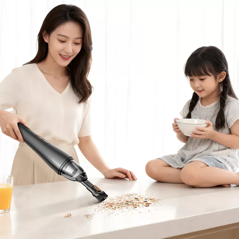 rh001 cordless handheld vacuum kitchen scene